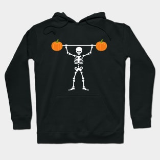 Skeleton Pumpkin Lifting Halloween Gift Hoodie